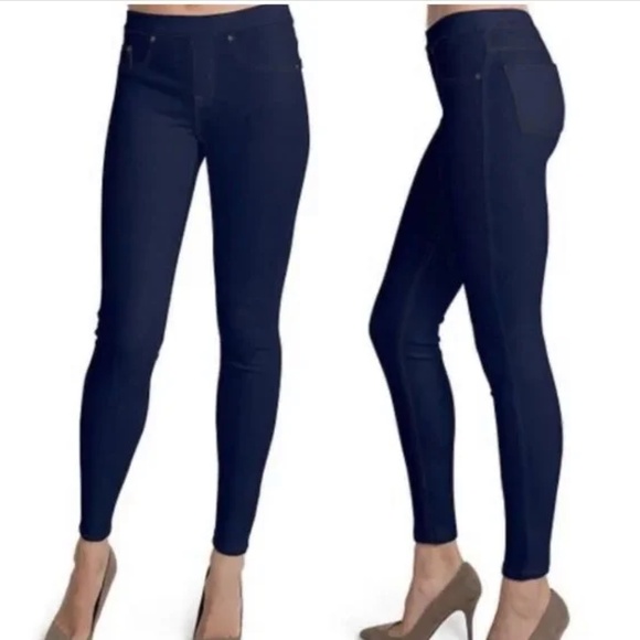 Spanx Ready To Wow Jeggings Pull On Dark Denim Blue Medium - Picture 1 of 7